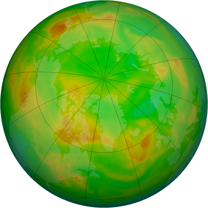 Arctic ozone map for 22 June 1979